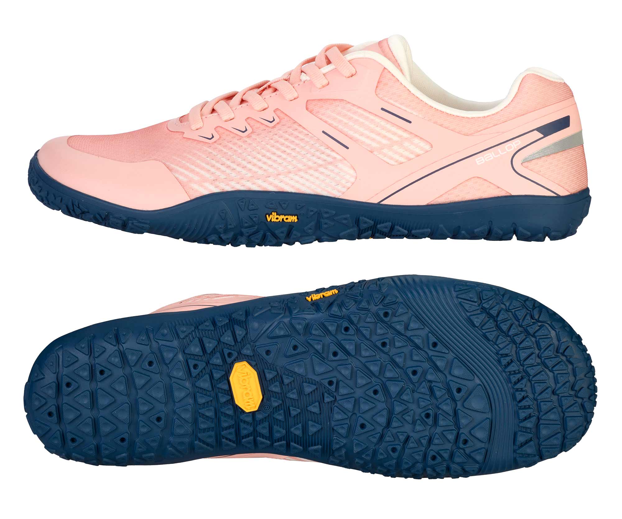 Laufschuh, Trail-Schuh, Pink, Gummi-Laufsohle, Vibram-Laufsohle