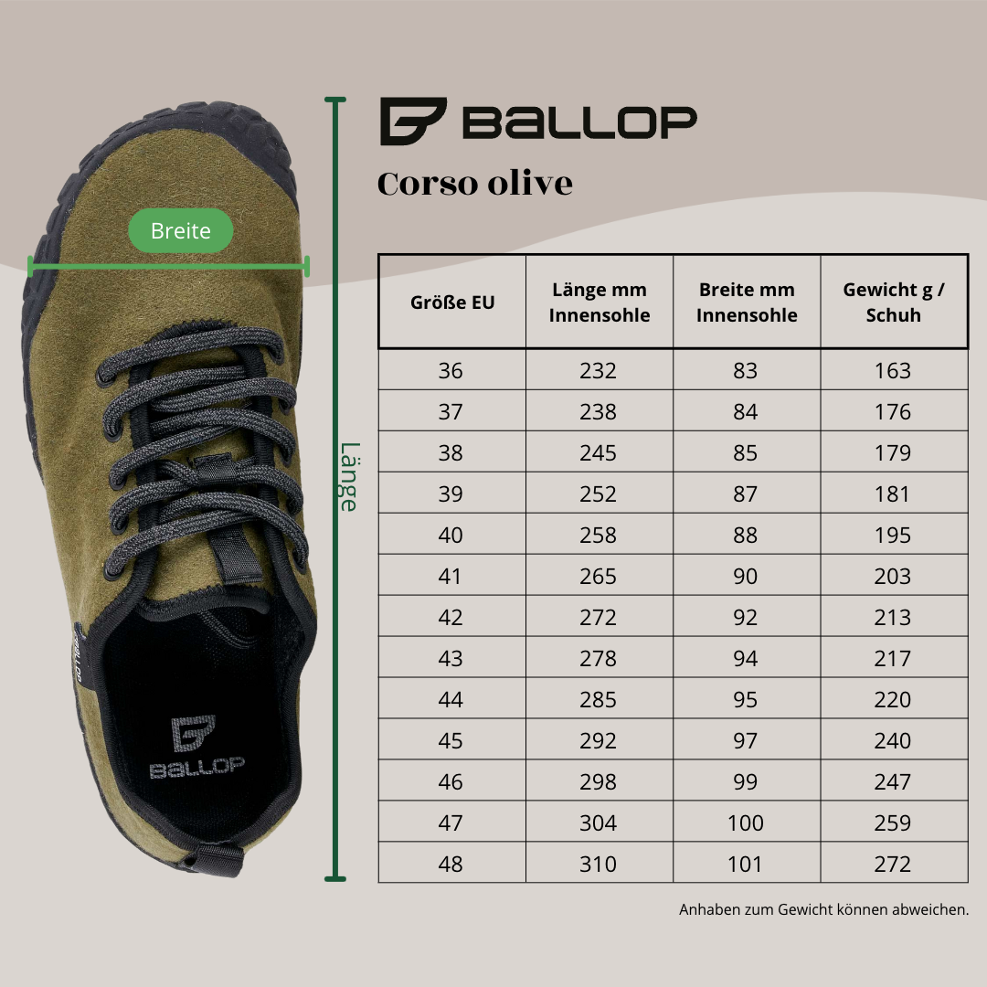 BALLOP Barefoot Corso olive