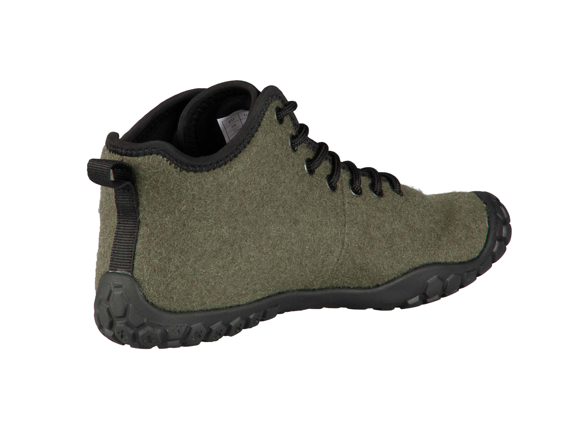 Wanderstiefel, Olive-Grün, Leder impression, Gummisohle, Low-cut