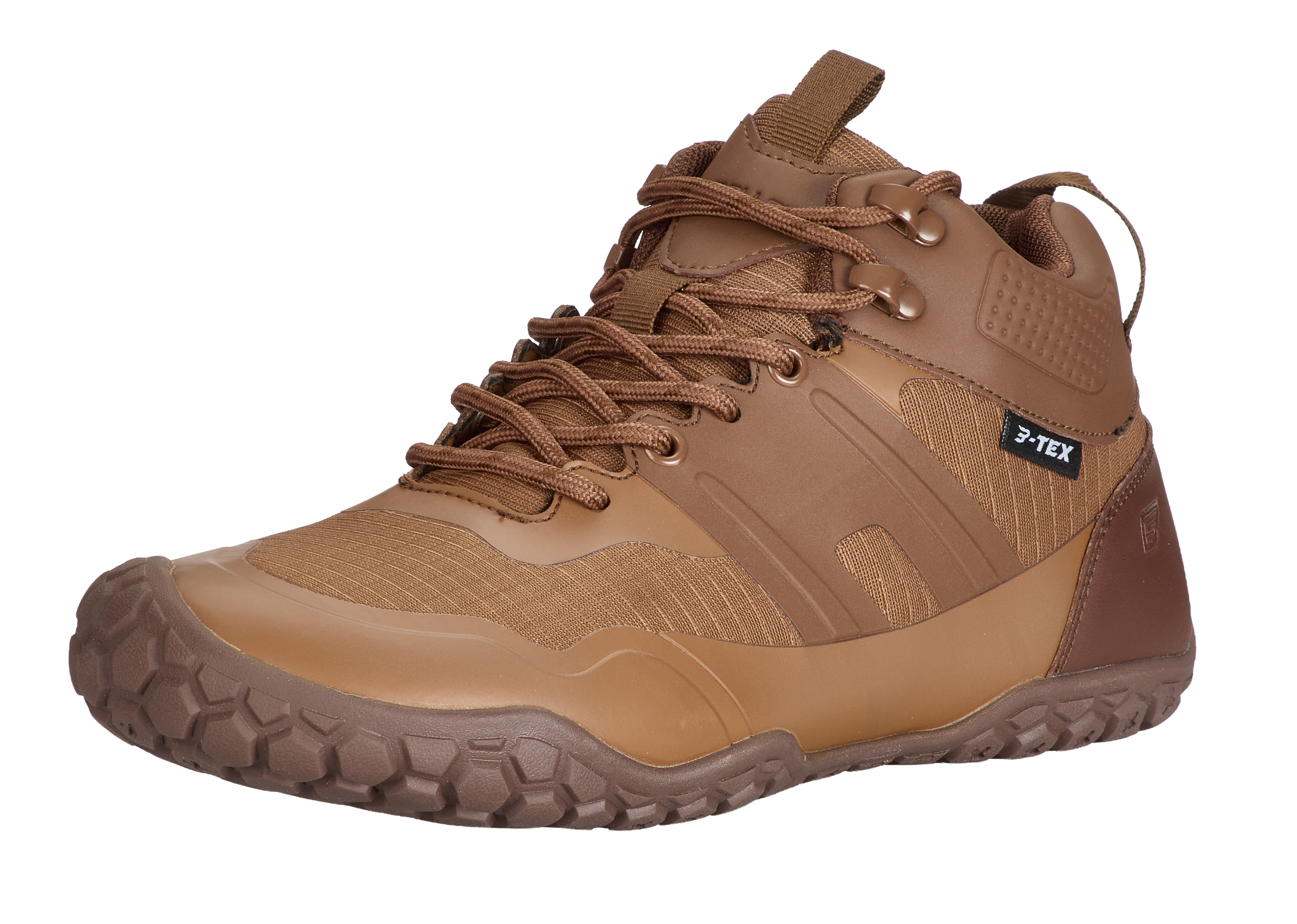 Stiefel, Wanderschuhe, Braun, Lackleder, Gummisohle