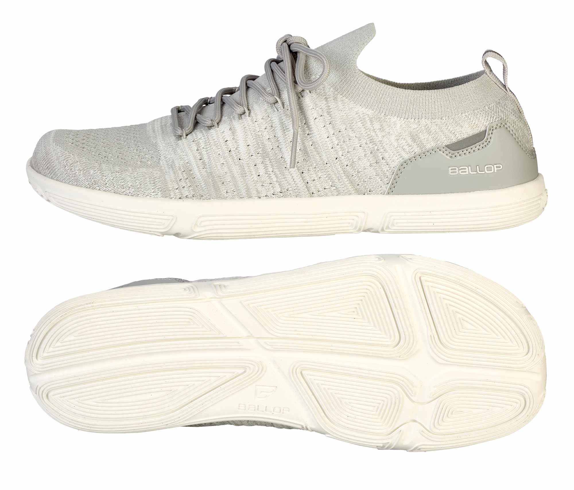 Sneaker, Laufschuh, Graublau, Knit, Gummi-Sohle