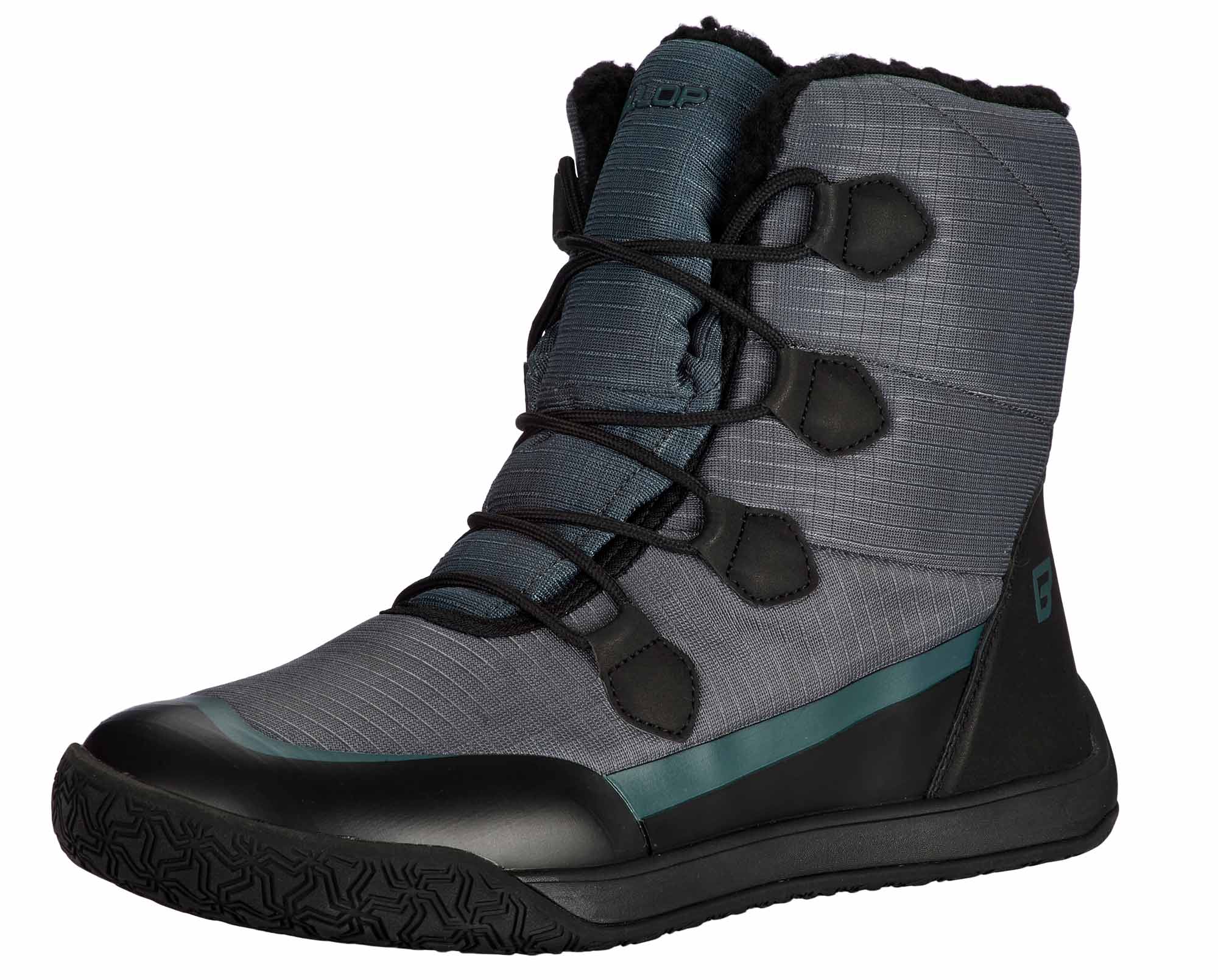 Stiefel, Winterschuh, Stiefel mit Schnürung, Grau/Anthrazit, Gummisohle